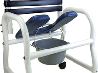 Mor-Medical 18" Deluxe New Era Infection Control Commode Chair with Commode Pail and Soft Touch Folding Footrest