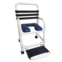 Mor-Medical 18" Deluxe New Era Infection Control Commode Chair with Commode Pail and Soft Touch Folding Footrest