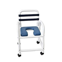 Mor-Medical 18" Deluxe New Era Infection Hygienic Access Shower Commode Chair with Removable Soft Seat and Footrest