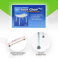 MOBB Shower Bath Chair Without Back Rest 300 lbs. Capacity