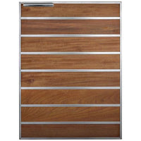 Door, Madera Vertical - 20" Stainless Steel & Teak Wood