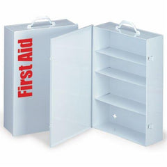 First Aid Only 4 Shelf Empty Metal Industrial Cabinet With Swing Out Door