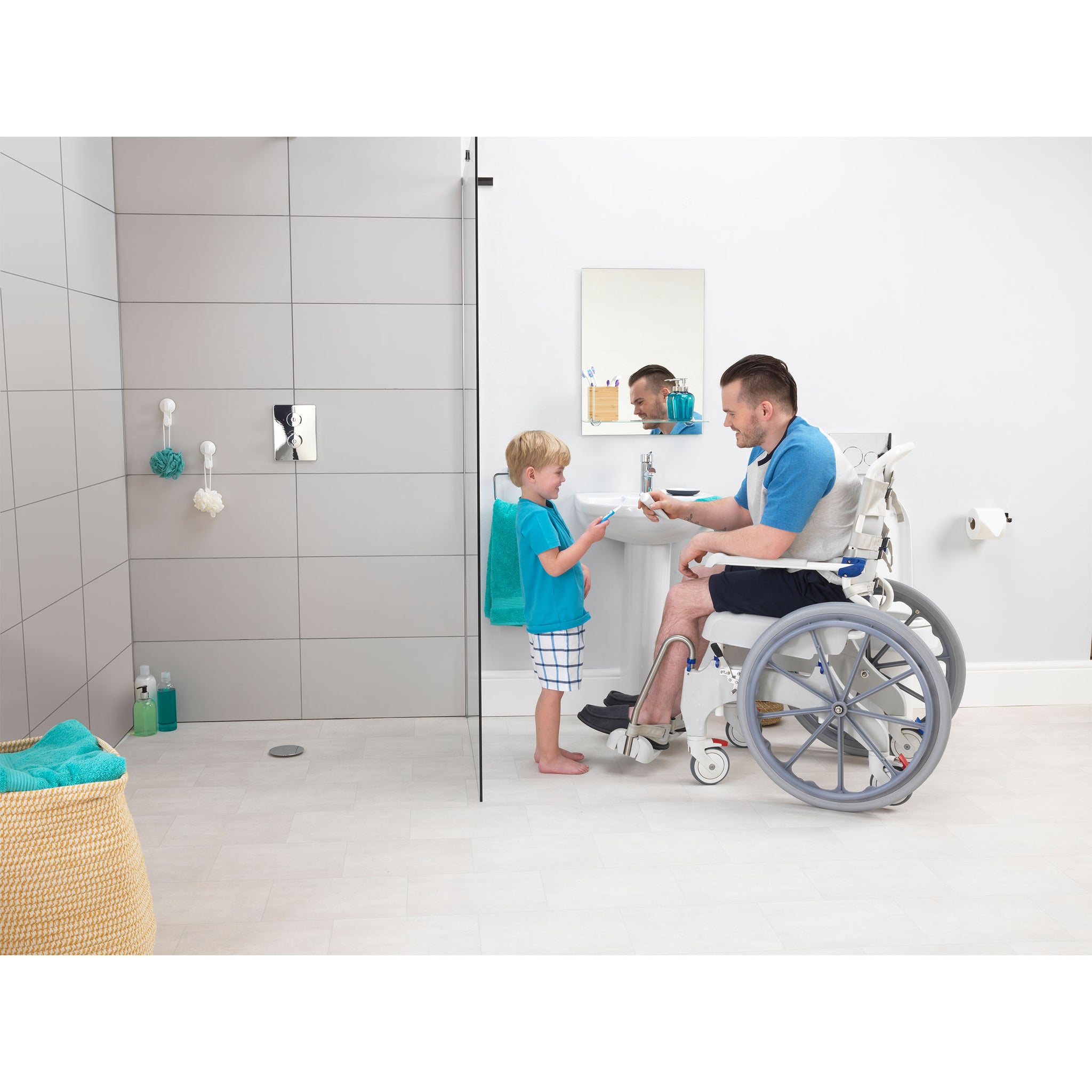 Aquatec ERGO SPXL Bariatric Self-Propelled Shower Commode Chair