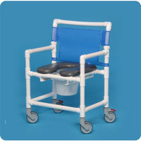 IPU Oversize Open Front Soft Seat Shower Commode Chair