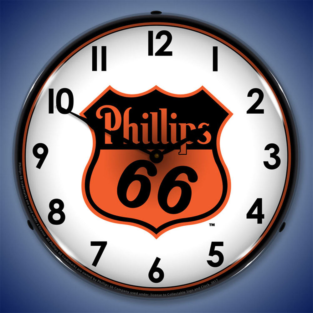 Phillips 66 Orange Logo 14" LED Wall Clock