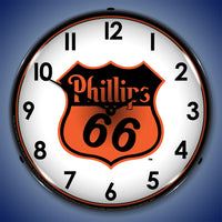 Phillips 66 Orange Logo 14" LED Wall Clock