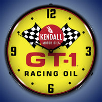 Kendall GT-1 Racing Oil 14" LED Wall Clock
