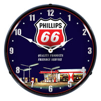 Phillips 66 Gas Station 1 14" LED Wall Clock