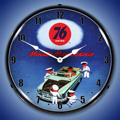 Union 76 Minute Man Service 14" LED Wall Clock