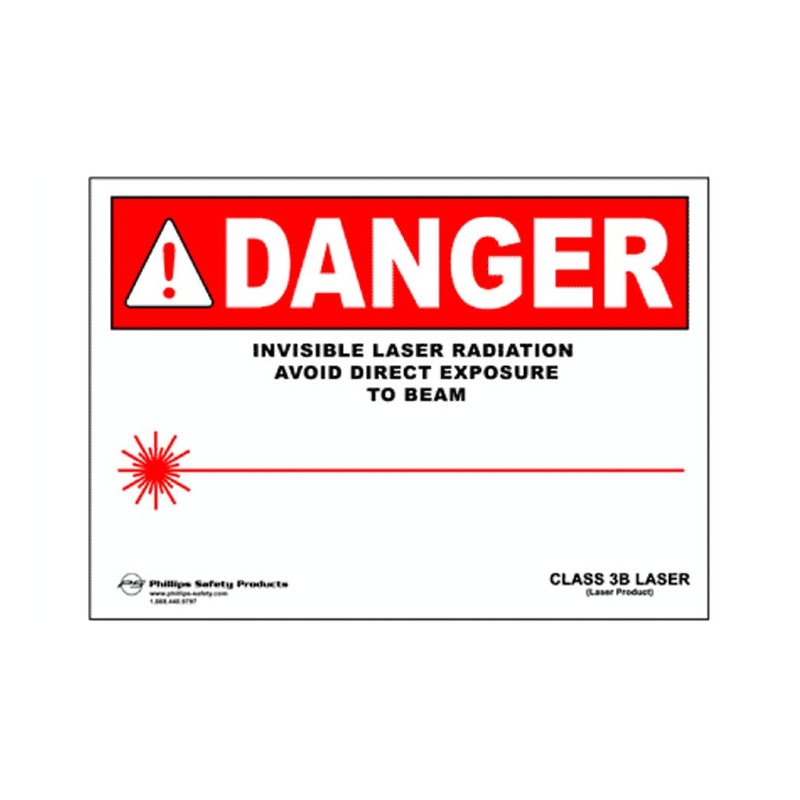 Phillips Safety Class 3B Magnetic Laser Radiation Warning Sign #28