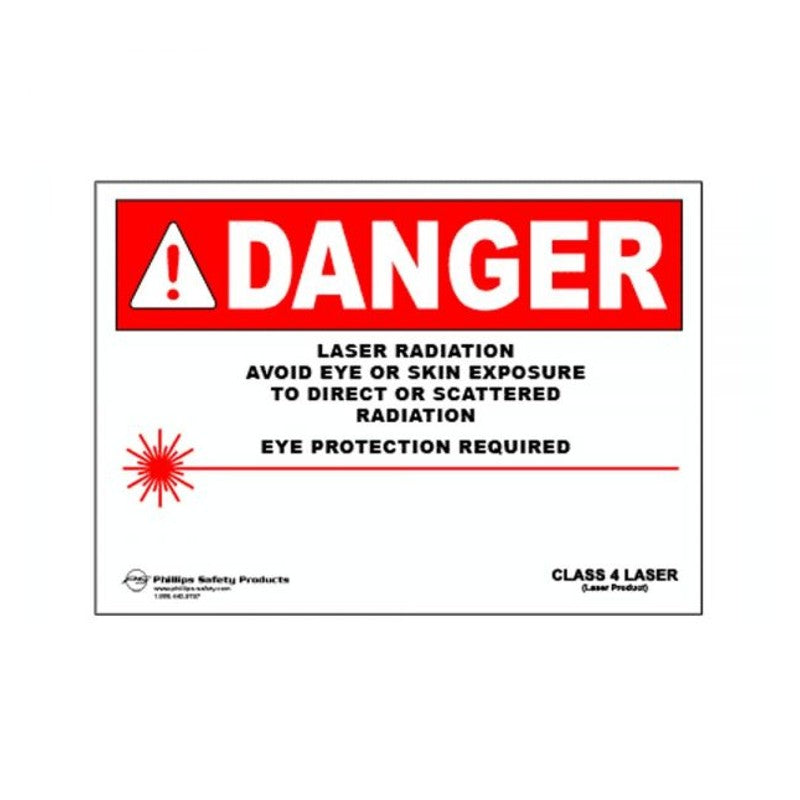 Phillips Safety Class 4 Magnetic Laser Radiation Warning Sign #30