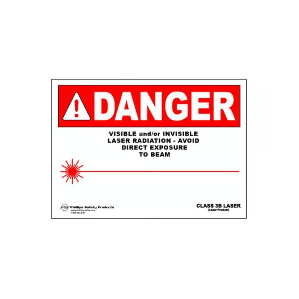 Phillips Safety Class 3B Plastic Laser Radiation Warning Sign #29