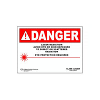 Phillips Safety Class 4 Plastic Laser Radiation Warning Sign #30