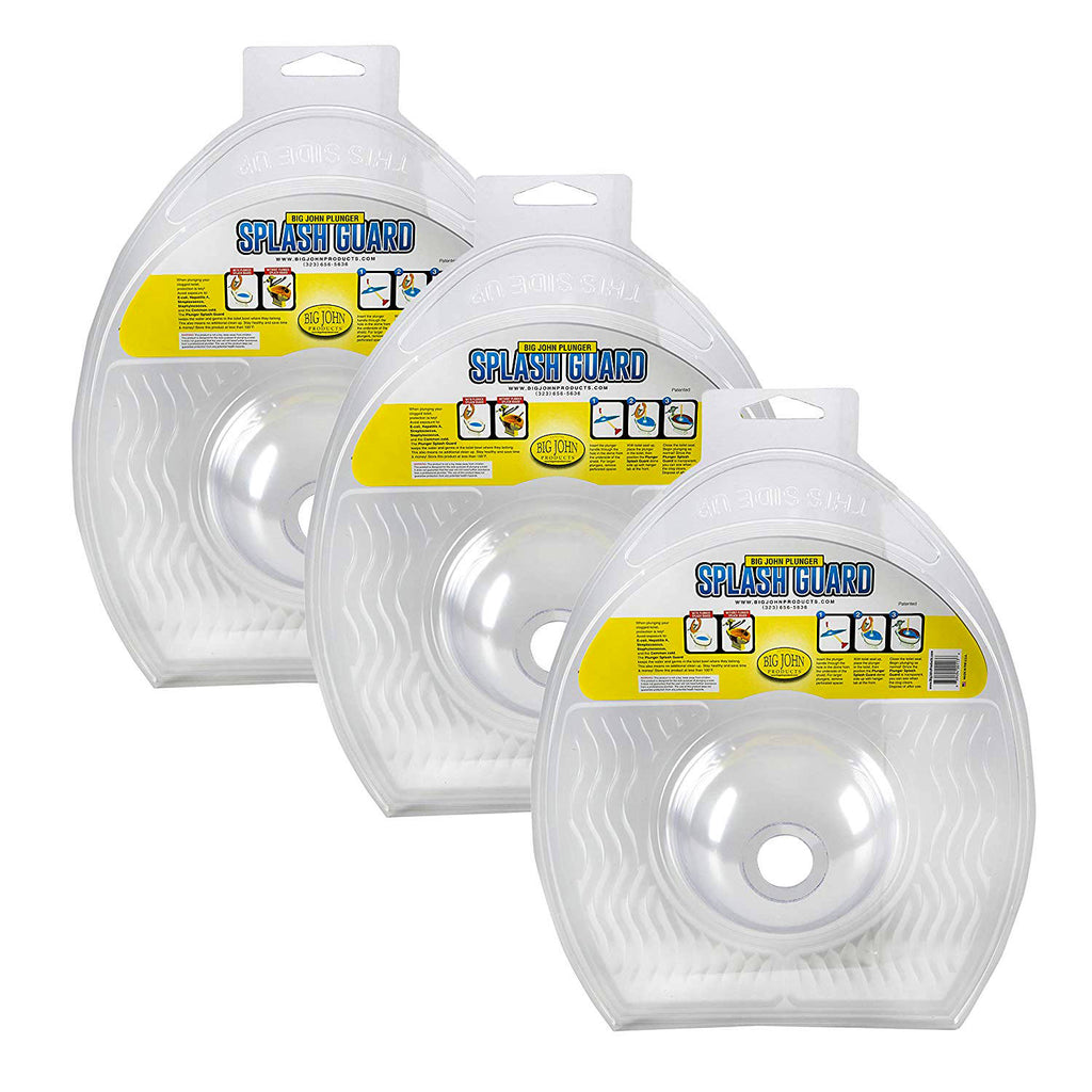 Big John Plunger Splash Guard – Sanitary Spill and Splash Control Accessory (3-Pack)
