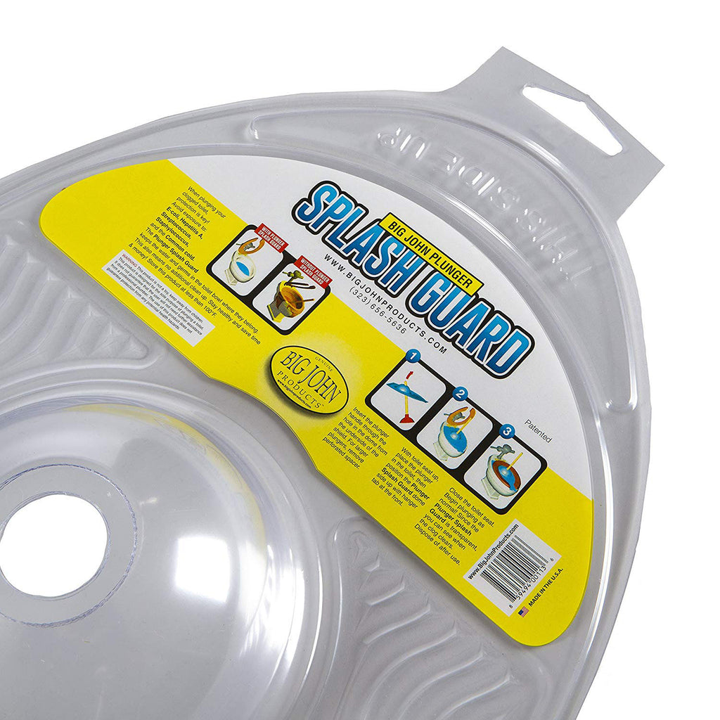 Big John Plunger Splash Guard – Sanitary Spill and Splash Control Accessory (3-Pack)