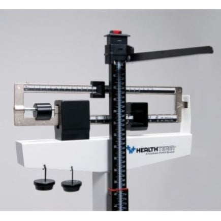 Graham Field Physician Mechanical Beam Scale with Wheels and Height Rod