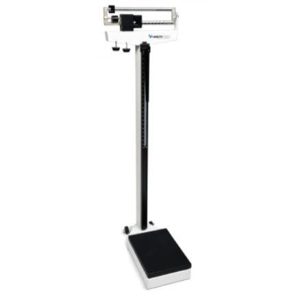 Graham Field Physician Mechanical Beam Scale with Wheels and Height Rod
