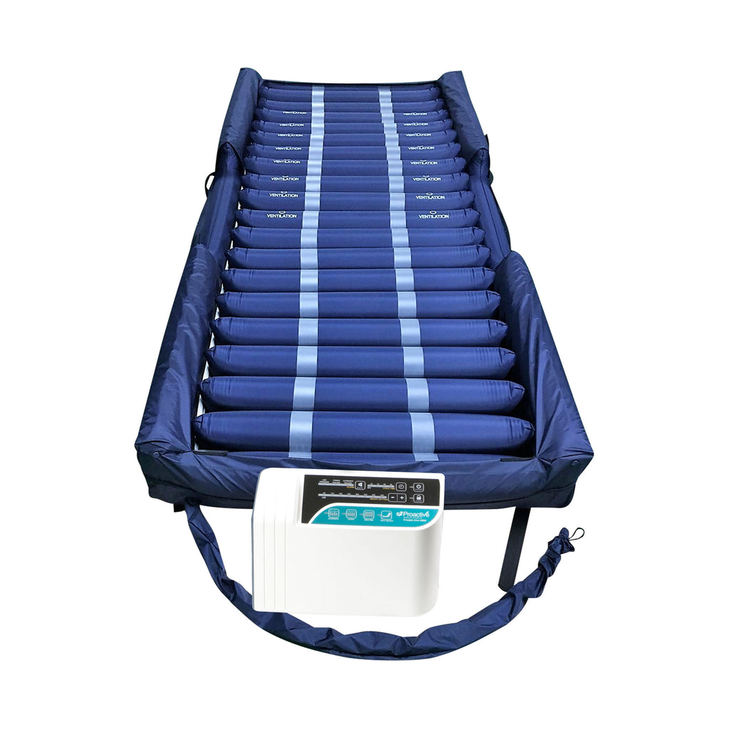 Proactive Medical Protekt® Aire 6000AB Deluxe Air Mattress – Inflatable Fall-Mitigation Bolsters & Cell-on-Cell Safety Base