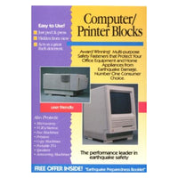 QuakeHOLD! Extra Large Computer/Printer Blocks (6-Pack)