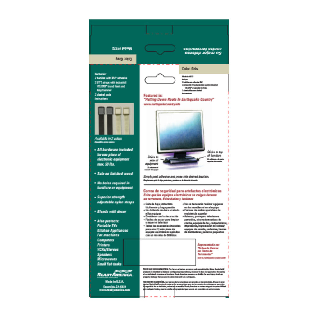 MayDay 4172 QuakeHOLD! Home Electronic Safety Straps for Seismic Protection