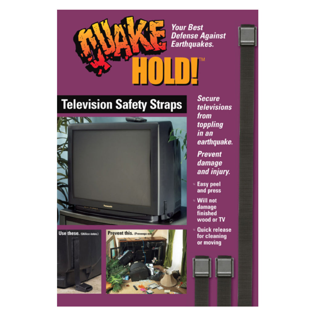 MayDay QuakeHOLD! TV Strap - Seismic Equipment Stabilization System