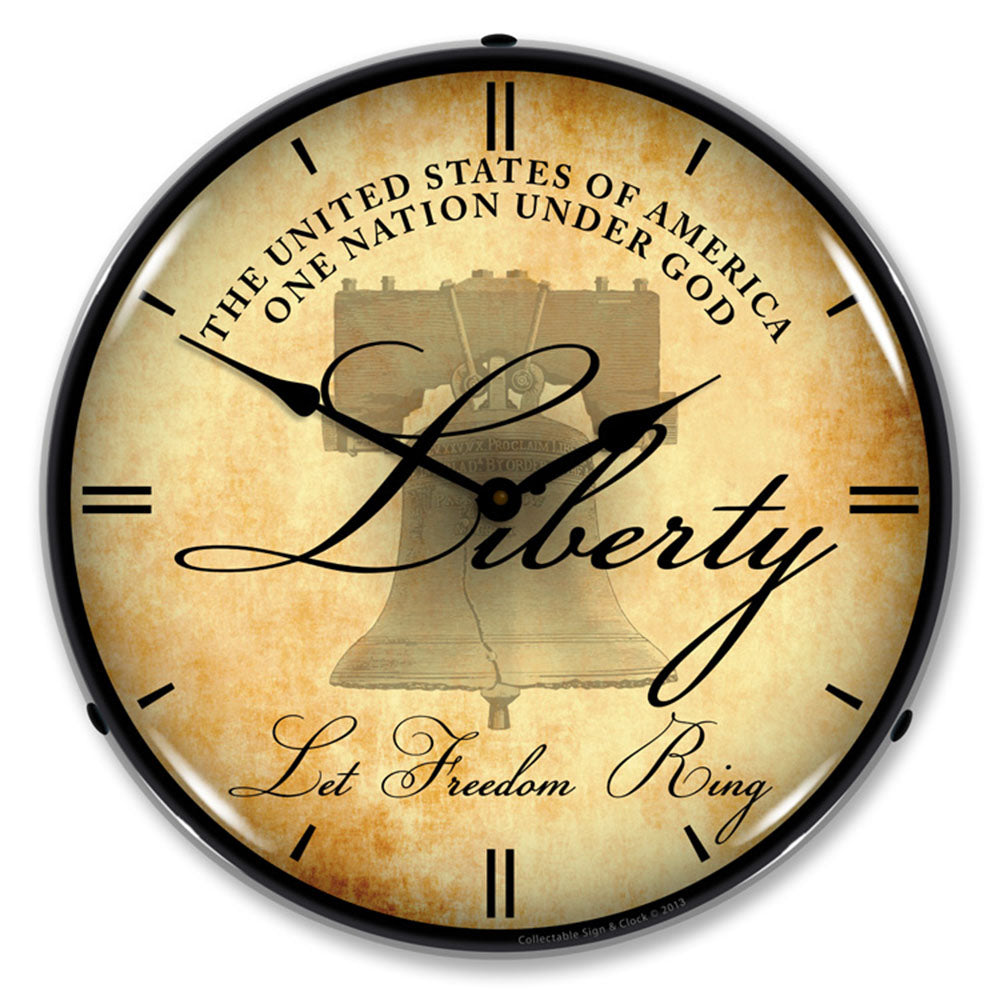 Liberty Bell 14" LED Wall Clock