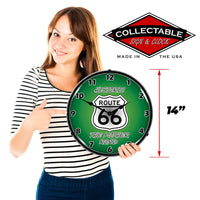 Historic Route 66 The Mother Road 14" LED Wall Clock