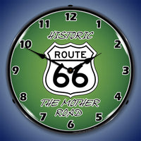 Historic Route 66 The Mother Road 14" LED Wall Clock