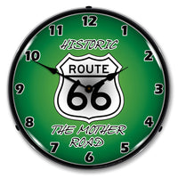 Historic Route 66 The Mother Road 14" LED Wall Clock