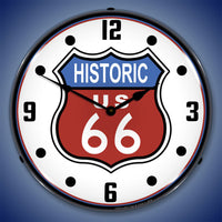 Historic US Route 66 14" LED Wall Clock