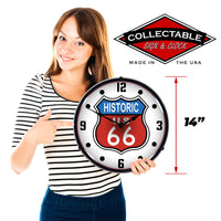 Historic US Route 66 14" LED Wall Clock
