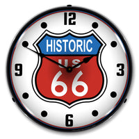 Historic US Route 66 14" LED Wall Clock