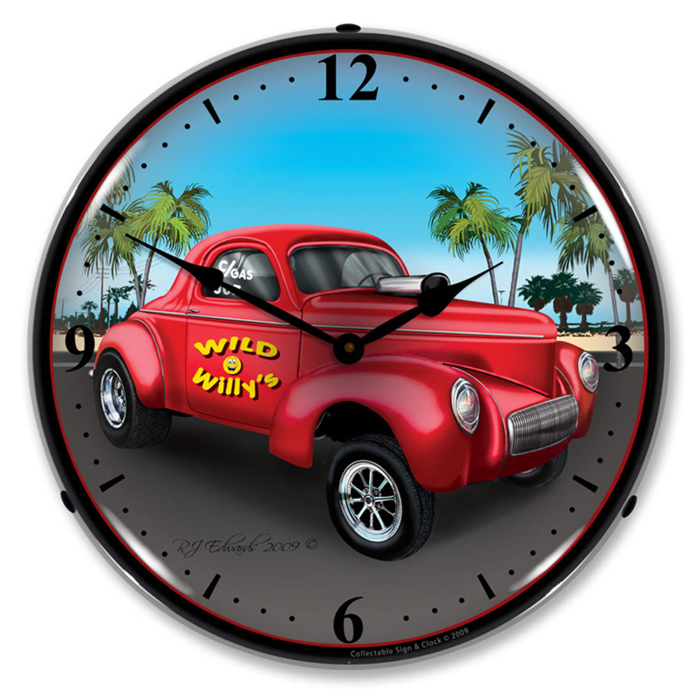 Wild Willys Gasser 14" LED Wall Clock
