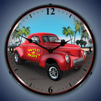 Wild Willys Gasser 14" LED Wall Clock