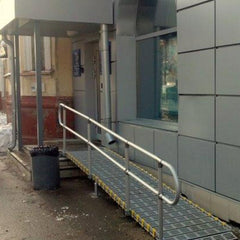 Roll-A-Ramp Anodized Aluminum Handrails with Loop Ends