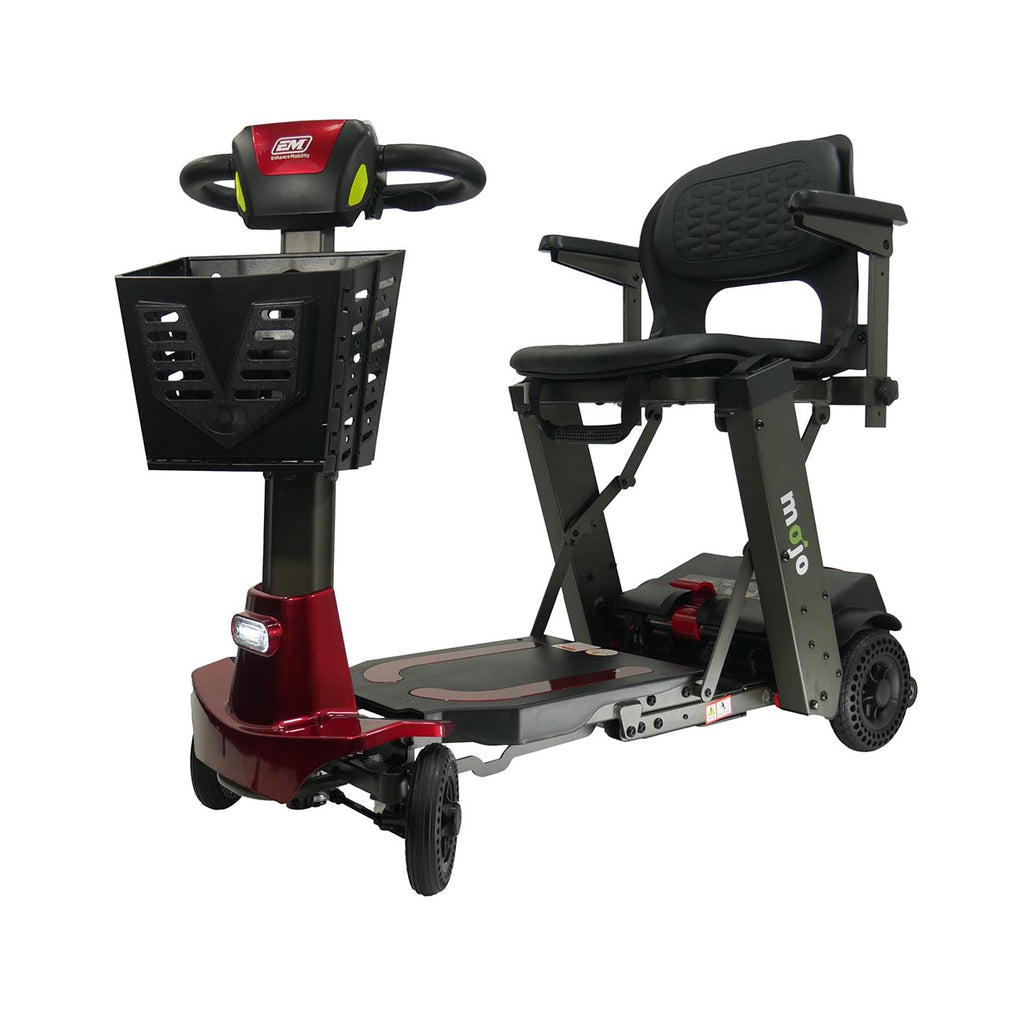 Enhance Mobility Mojo Auto-Fold Scooter – Lightweight Magnesium Frame for Stress-Free Travel