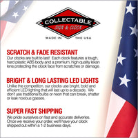 USA Flag 14" LED Wall Clock