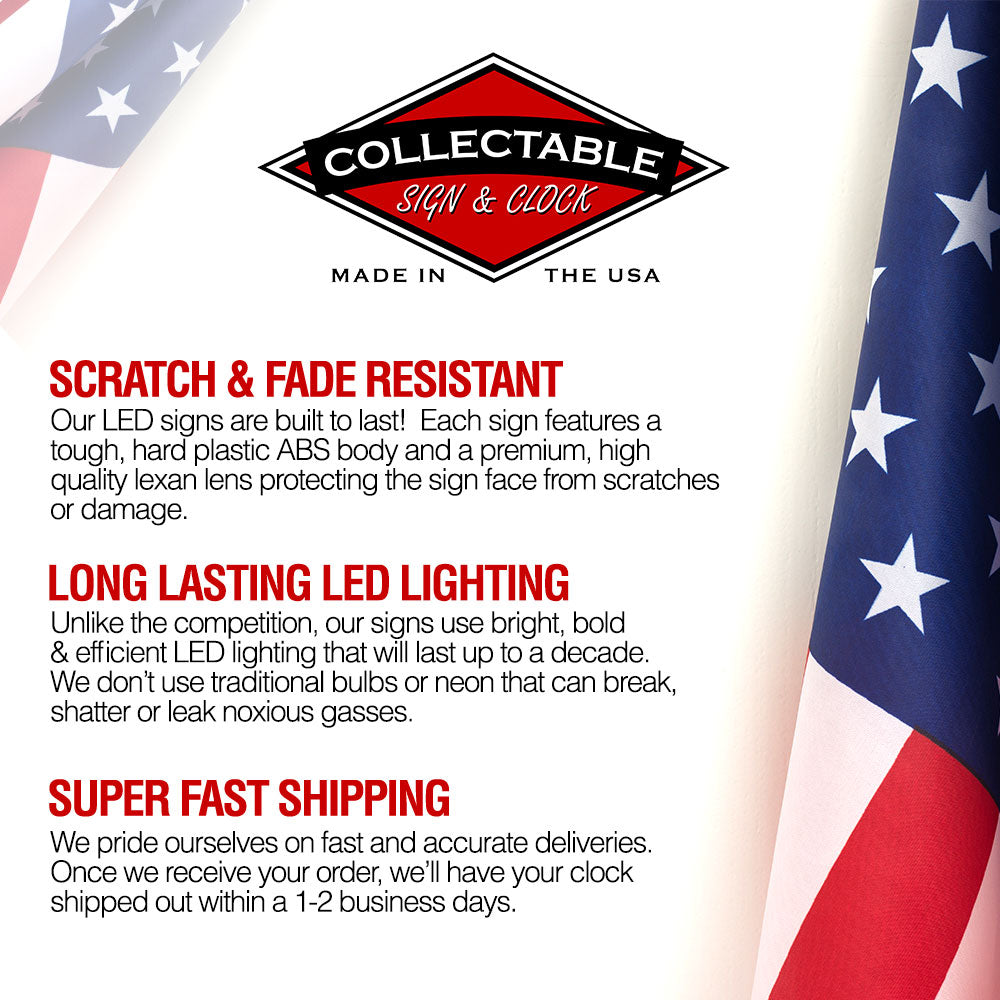 Beer & Wine 14" LED Front Window Business Sign