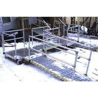 Roll-A-Ramp Anodized Aluminum Handrails with Straight Ends
