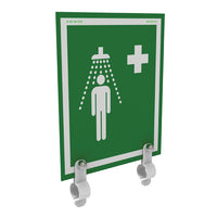 Justrite Universal Safety Shower Sign For Hughes Indoor/Outdoor Showers W/O Insulation