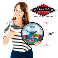 Denver Skyline 14" LED Wall Clock