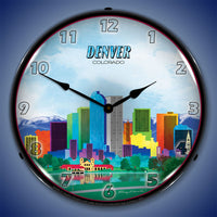 Denver Skyline 14" LED Wall Clock