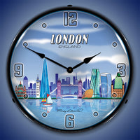 London Skyline 14" LED Wall Clock