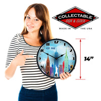 New York Skyline 14" LED Wall Clock