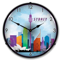 Sydney Skyline 14" LED Wall Clock