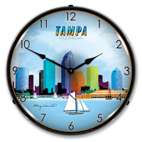 Tampa Skyline 14" LED Wall Clock