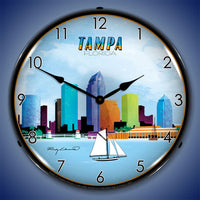 Tampa Skyline 14" LED Wall Clock