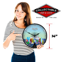 Tokyo Japan Skyline 14" LED Wall Clock