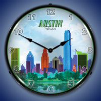 Austin Skyline 14" LED Wall Clock