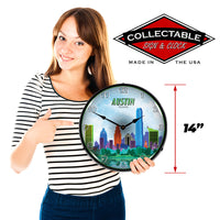 Austin Skyline 14" LED Wall Clock